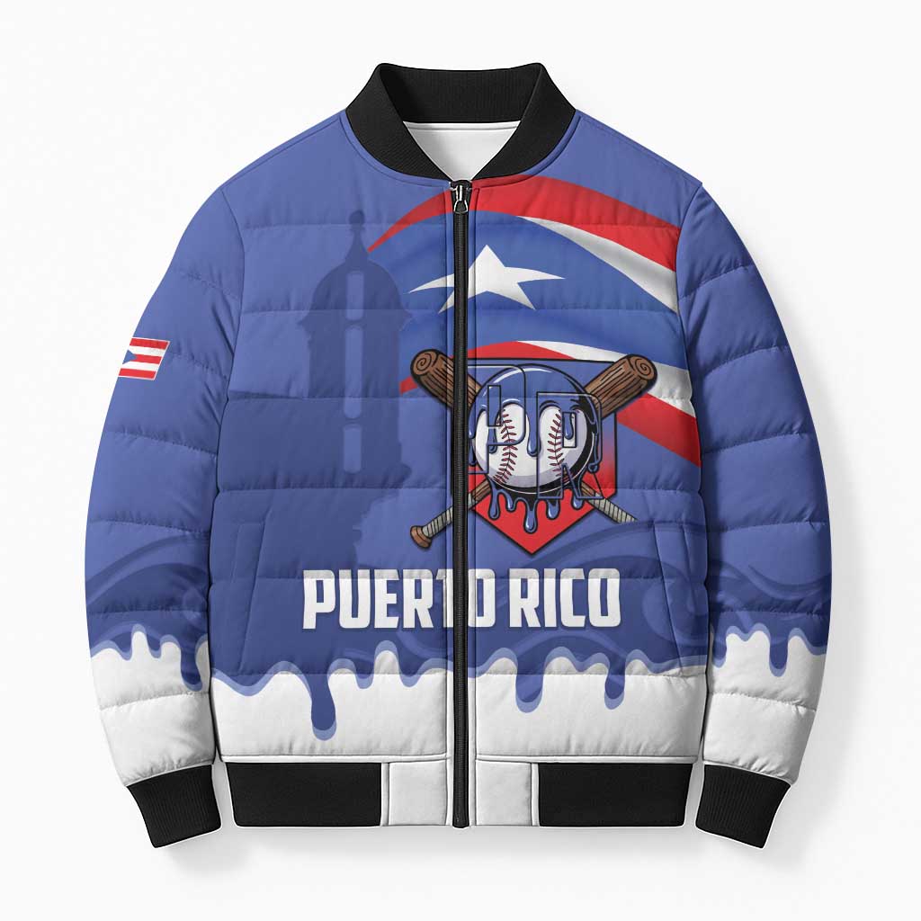 Puerto Rico 2026 Baseball Custom Bomber Puffer Jacket Go Puerto Rican El Morro Drip Style