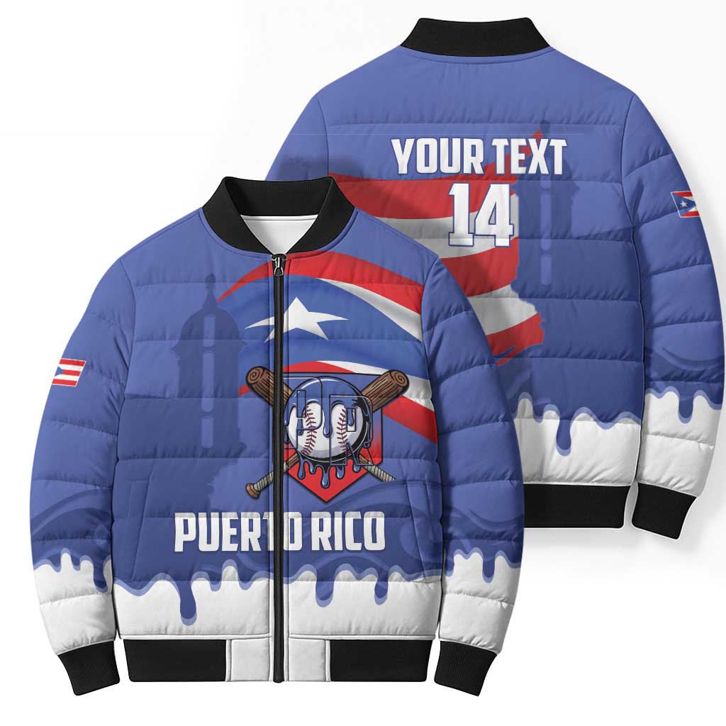 Puerto Rico 2026 Baseball Custom Bomber Puffer Jacket Go Puerto Rican El Morro Drip Style