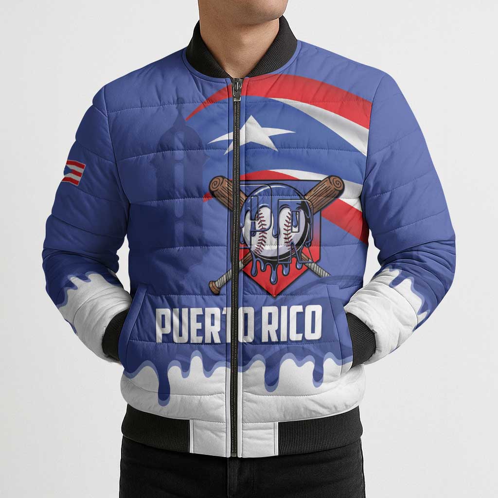 Puerto Rico 2026 Baseball Custom Bomber Puffer Jacket Go Puerto Rican El Morro Drip Style
