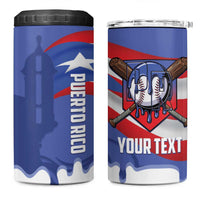 Puerto Rico 2026 Baseball Custom 4 in 1 Can Cooler Tumbler Go Puerto Rican El Morro Drip Style