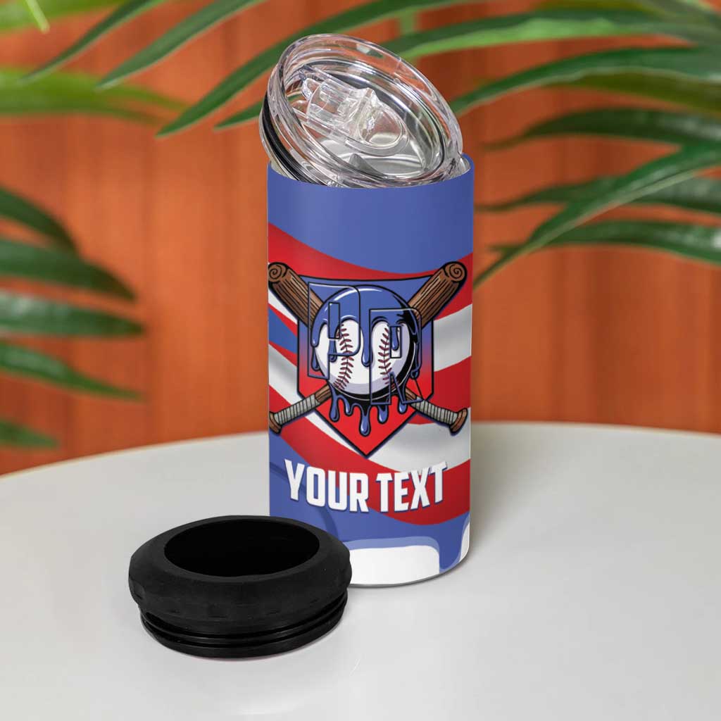 Puerto Rico 2026 Baseball Custom 4 in 1 Can Cooler Tumbler Go Puerto Rican El Morro Drip Style