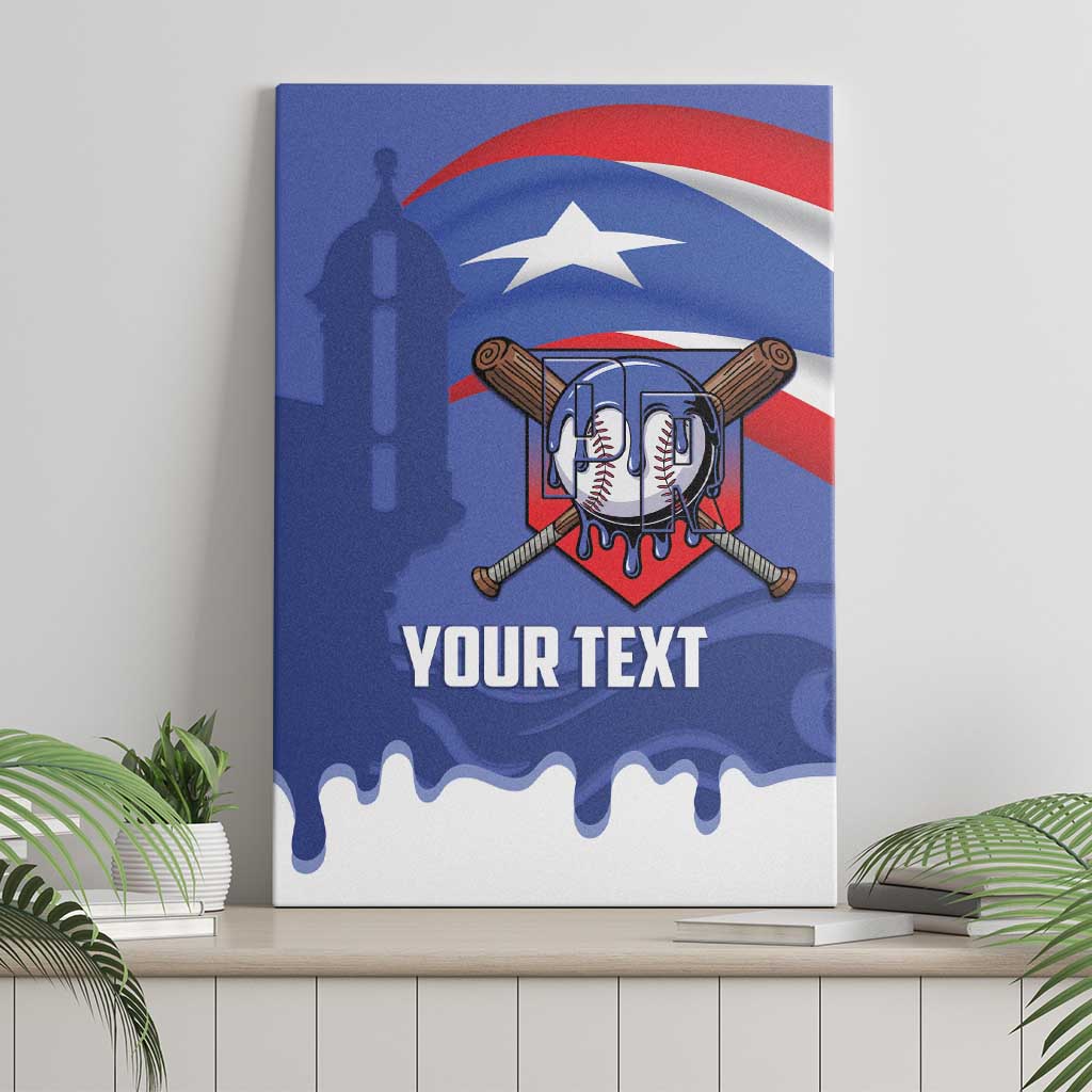 Puerto Rico 2026 Baseball Custom Canvas Wall Art Go Puerto Rican El Morro Drip Style