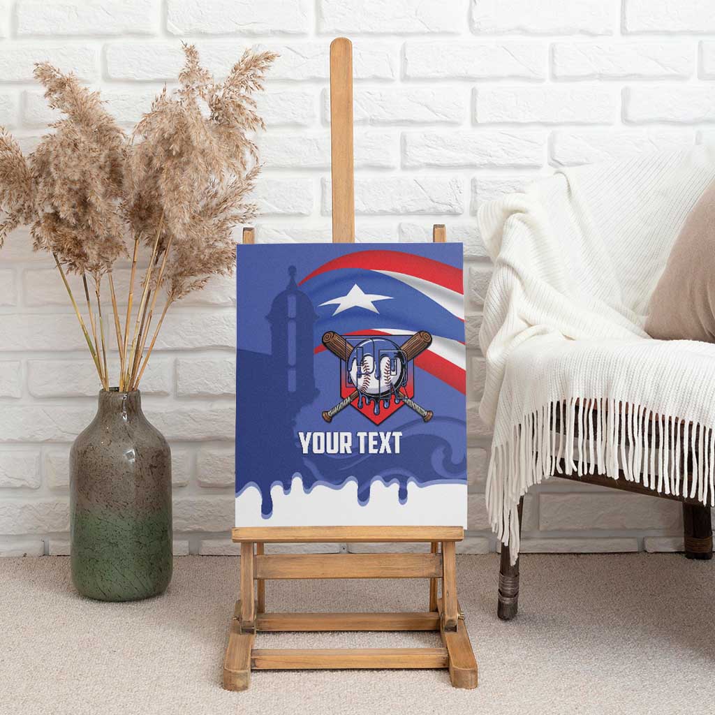 Puerto Rico 2026 Baseball Custom Canvas Wall Art Go Puerto Rican El Morro Drip Style