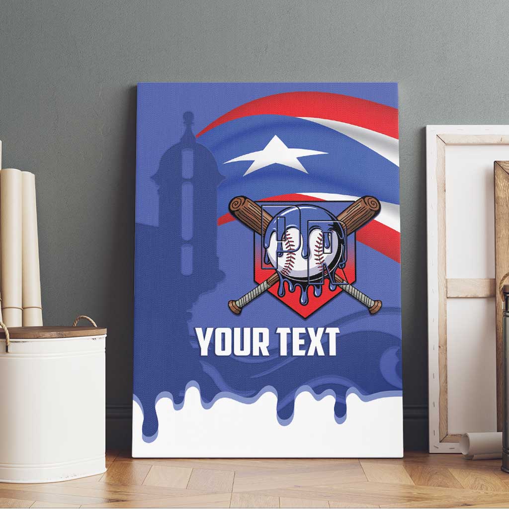 Puerto Rico 2026 Baseball Custom Canvas Wall Art Go Puerto Rican El Morro Drip Style