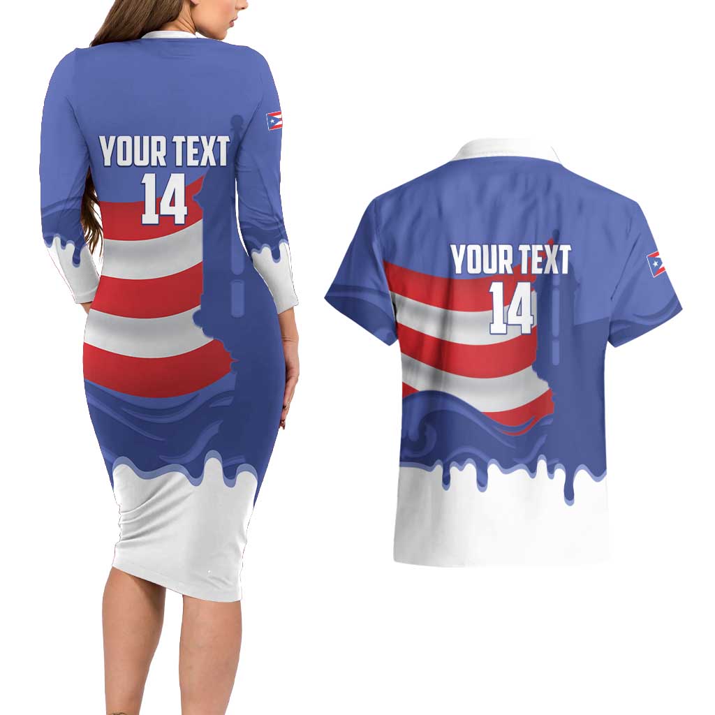 Puerto Rico 2026 Baseball Custom Couples Matching Long Sleeve Bodycon Dress and Hawaiian Shirt Go Puerto Rican El Morro Drip Style