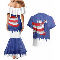Puerto Rico 2026 Baseball Custom Couples Matching Mermaid Dress and Hawaiian Shirt Go Puerto Rican El Morro Drip Style