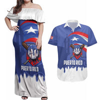 Puerto Rico 2026 Baseball Custom Couples Matching Off Shoulder Maxi Dress and Hawaiian Shirt Go Puerto Rican El Morro Drip Style