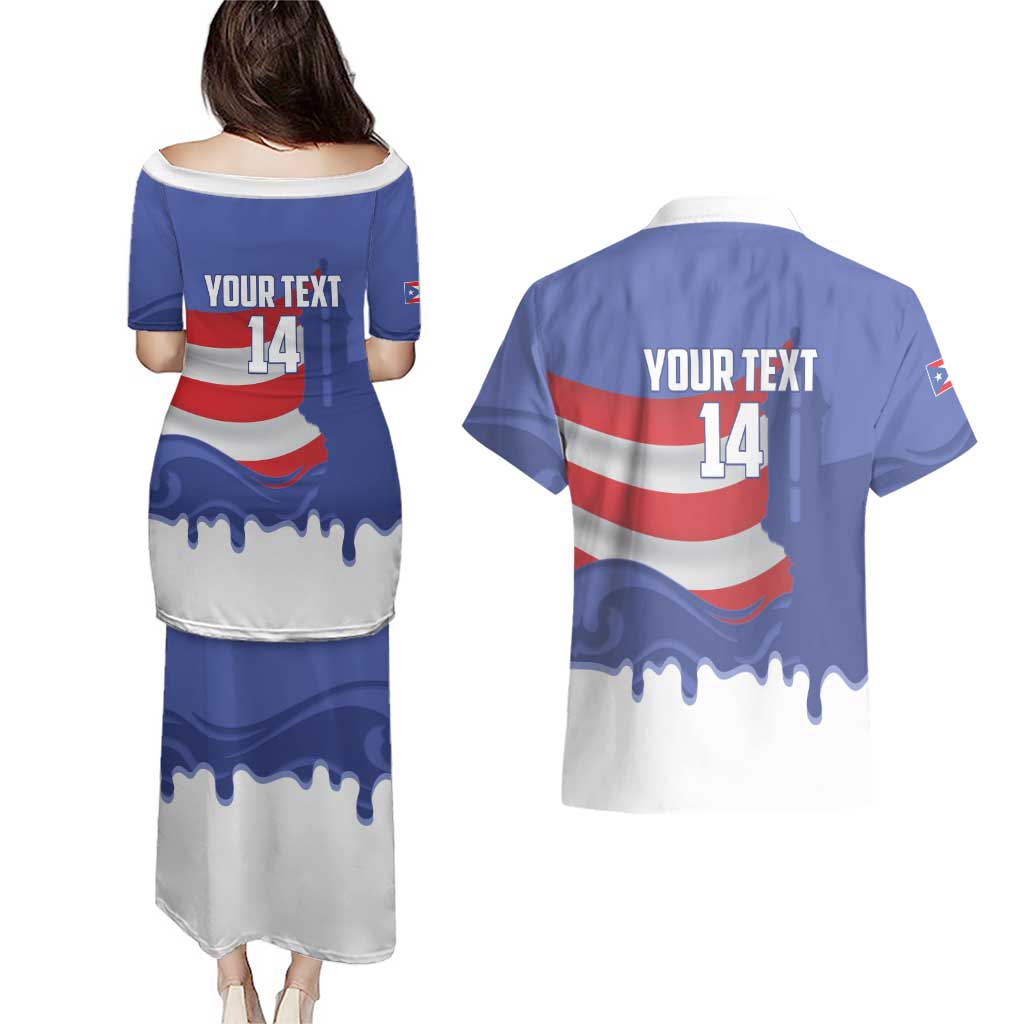 Puerto Rico 2026 Baseball Custom Couples Matching Puletasi and Hawaiian Shirt Go Puerto Rican El Morro Drip Style