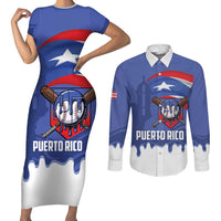Puerto Rico 2026 Baseball Custom Couples Matching Short Sleeve Bodycon Dress and Long Sleeve Button Shirt Go Puerto Rican El Morro Drip Style