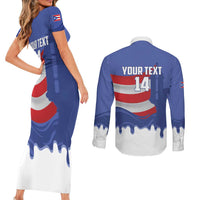 Puerto Rico 2026 Baseball Custom Couples Matching Short Sleeve Bodycon Dress and Long Sleeve Button Shirt Go Puerto Rican El Morro Drip Style