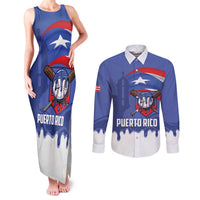 Puerto Rico 2026 Baseball Custom Couples Matching Tank Maxi Dress and Long Sleeve Button Shirt Go Puerto Rican El Morro Drip Style