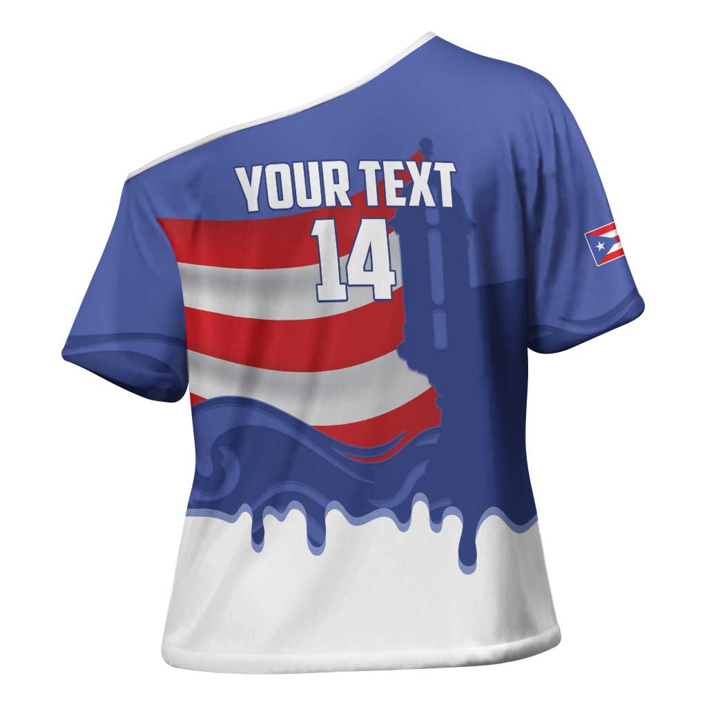 Puerto Rico 2026 Baseball Custom Cross Shoulder Shirt Go Puerto Rican El Morro Drip Style