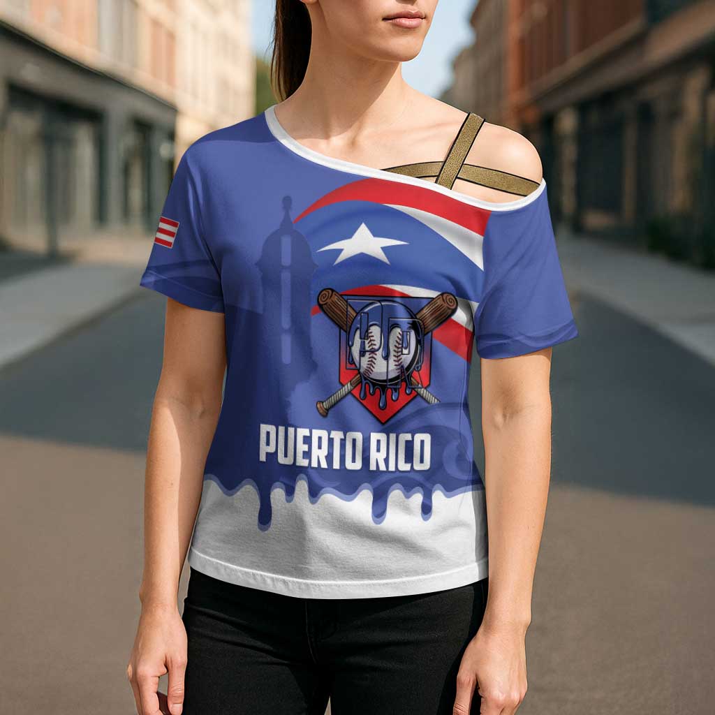 Puerto Rico 2026 Baseball Custom Cross Shoulder Shirt Go Puerto Rican El Morro Drip Style