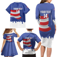 Puerto Rico 2026 Baseball Custom Family Matching Long Sleeve Bodycon Dress and Hawaiian Shirt Go Puerto Rican El Morro Drip Style