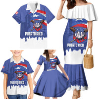 Puerto Rico 2026 Baseball Custom Family Matching Mermaid Dress and Hawaiian Shirt Go Puerto Rican El Morro Drip Style