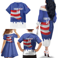 Puerto Rico 2026 Baseball Custom Family Matching Off The Shoulder Long Sleeve Dress and Hawaiian Shirt Go Puerto Rican El Morro Drip Style