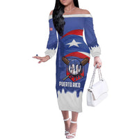 Puerto Rico 2026 Baseball Custom Family Matching Off The Shoulder Long Sleeve Dress and Hawaiian Shirt Go Puerto Rican El Morro Drip Style