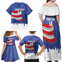 Puerto Rico 2026 Baseball Custom Family Matching Off Shoulder Maxi Dress and Hawaiian Shirt Go Puerto Rican El Morro Drip Style