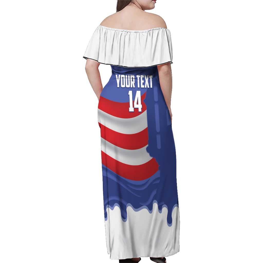 Puerto Rico 2026 Baseball Custom Family Matching Off Shoulder Maxi Dress and Hawaiian Shirt Go Puerto Rican El Morro Drip Style