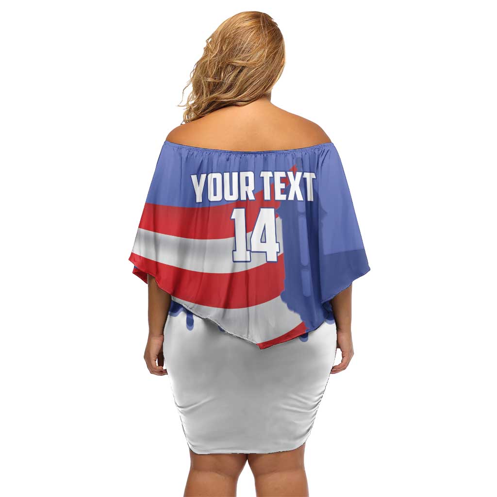 Puerto Rico 2026 Baseball Custom Family Matching Off Shoulder Short Dress and Hawaiian Shirt Go Puerto Rican El Morro Drip Style