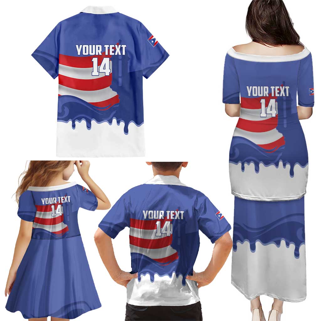 Puerto Rico 2026 Baseball Custom Family Matching Puletasi and Hawaiian Shirt Go Puerto Rican El Morro Drip Style