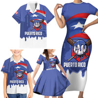 Puerto Rico 2026 Baseball Custom Family Matching Short Sleeve Bodycon Dress and Hawaiian Shirt Go Puerto Rican El Morro Drip Style