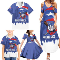 Puerto Rico 2026 Baseball Custom Family Matching Summer Maxi Dress and Hawaiian Shirt Go Puerto Rican El Morro Drip Style