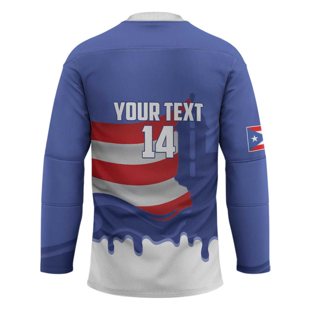 Puerto Rico 2026 Baseball Custom Hockey Jersey Go Puerto Rican El Morro Drip Style