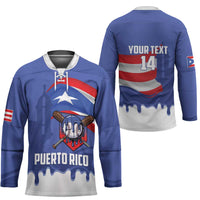 Puerto Rico 2026 Baseball Custom Hockey Jersey Go Puerto Rican El Morro Drip Style