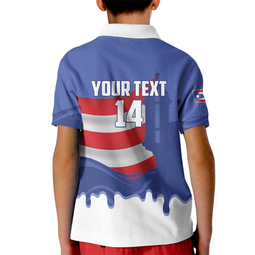 Puerto Rico 2026 Baseball Custom Kid Polo Shirt Go Puerto Rican El Morro Drip Style