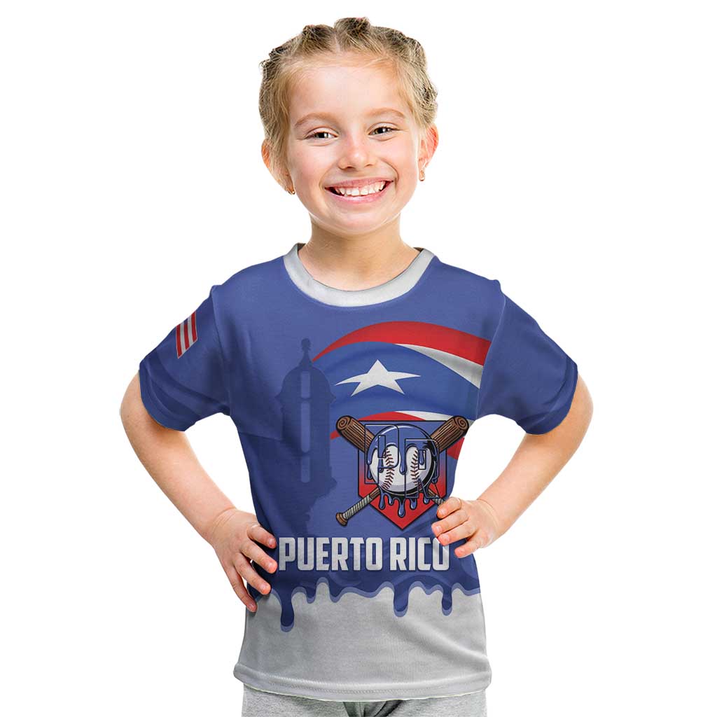 Puerto Rico 2026 Baseball Custom Kid T Shirt Go Puerto Rican El Morro Drip Style