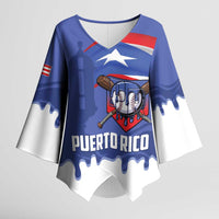 Puerto Rico 2026 Baseball Custom Kimono Sleeve Blouse Go Puerto Rican El Morro Drip Style