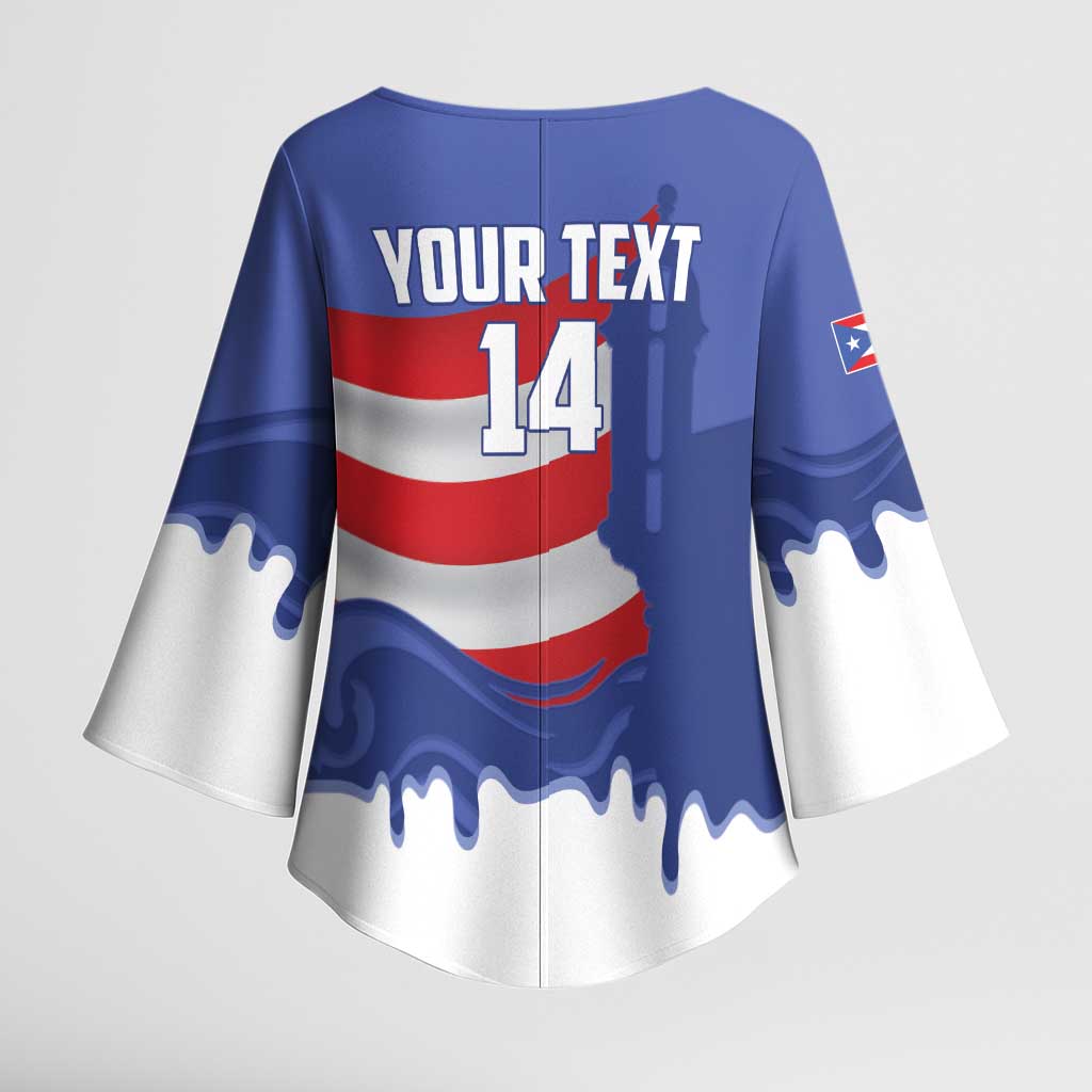 Puerto Rico 2026 Baseball Custom Kimono Sleeve Blouse Go Puerto Rican El Morro Drip Style
