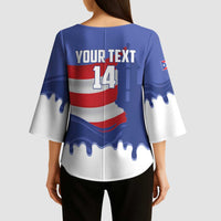 Puerto Rico 2026 Baseball Custom Kimono Sleeve Blouse Go Puerto Rican El Morro Drip Style