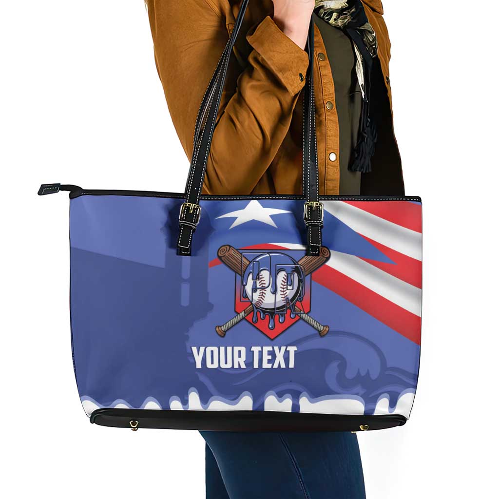Puerto Rico 2026 Baseball Custom Leather Tote Bag Go Puerto Rican El Morro Drip Style