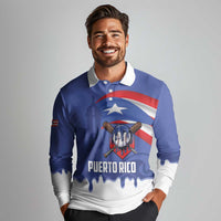 Puerto Rico 2026 Baseball Custom Long Sleeve Polo Shirt Go Puerto Rican El Morro Drip Style