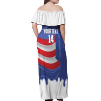 Puerto Rico 2026 Baseball Custom Off Shoulder Maxi Dress Go Puerto Rican El Morro Drip Style