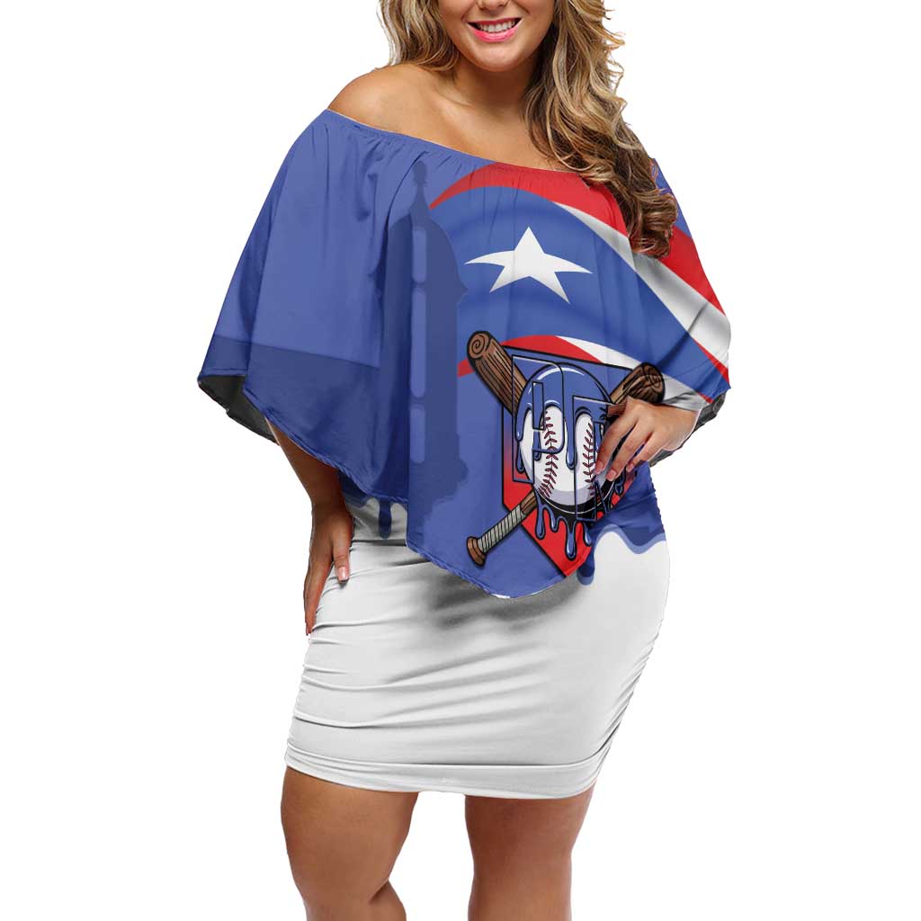 Puerto Rico 2026 Baseball Custom Off Shoulder Short Dress Go Puerto Rican El Morro Drip Style