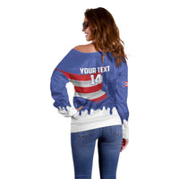 Puerto Rico 2026 Baseball Custom Off Shoulder Sweater Go Puerto Rican El Morro Drip Style