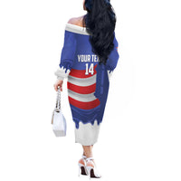 Puerto Rico 2026 Baseball Custom Off The Shoulder Long Sleeve Dress Go Puerto Rican El Morro Drip Style