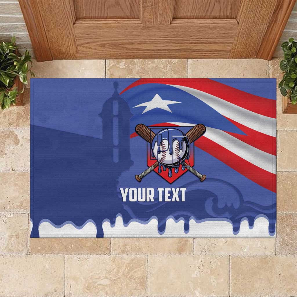 Puerto Rico 2026 Baseball Custom Rubber Doormat Go Puerto Rican El Morro Drip Style