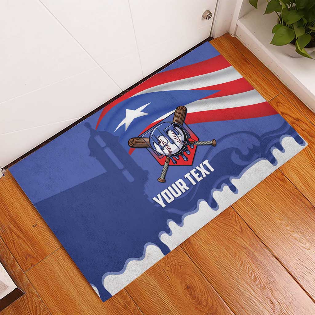 Puerto Rico 2026 Baseball Custom Rubber Doormat Go Puerto Rican El Morro Drip Style