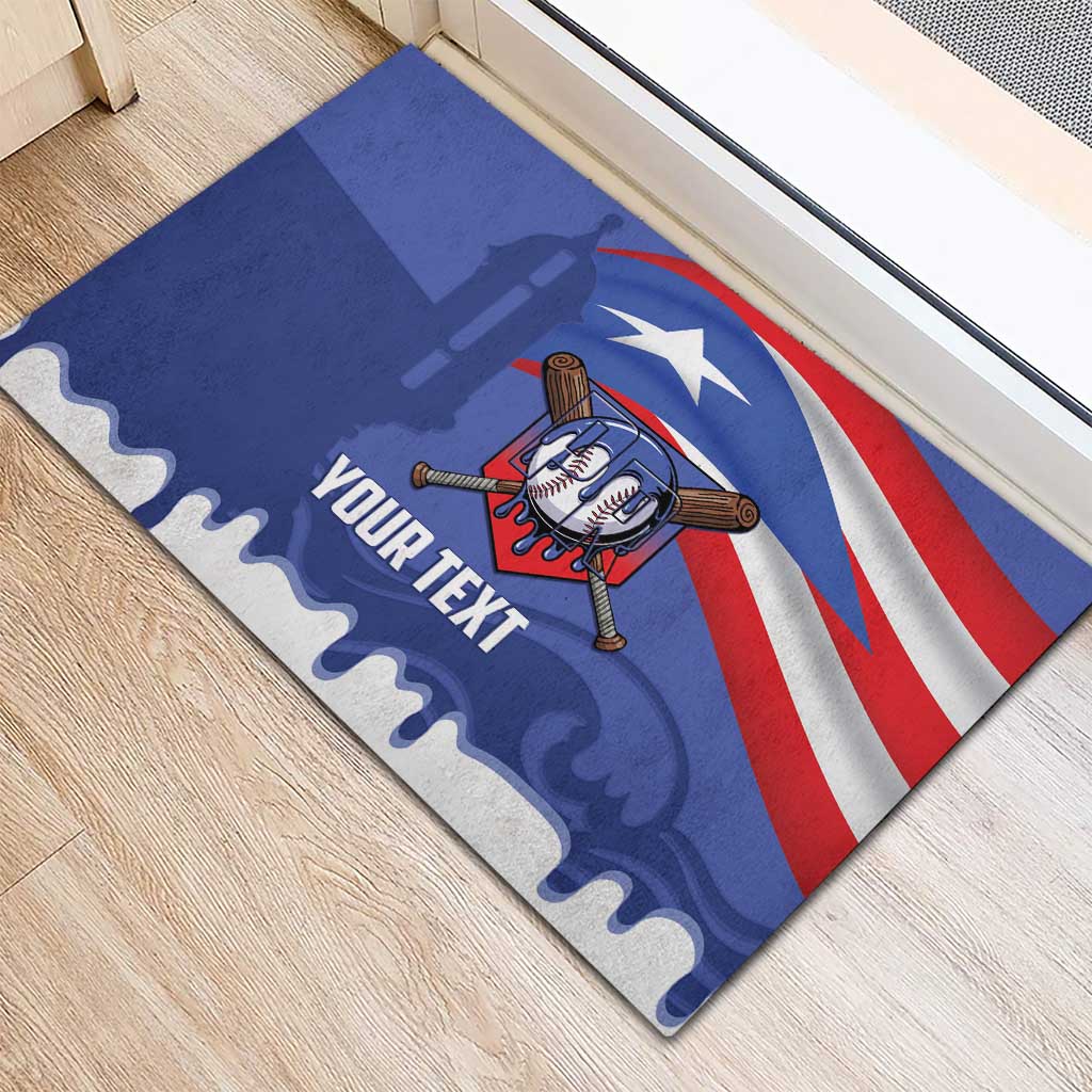 Puerto Rico 2026 Baseball Custom Rubber Doormat Go Puerto Rican El Morro Drip Style