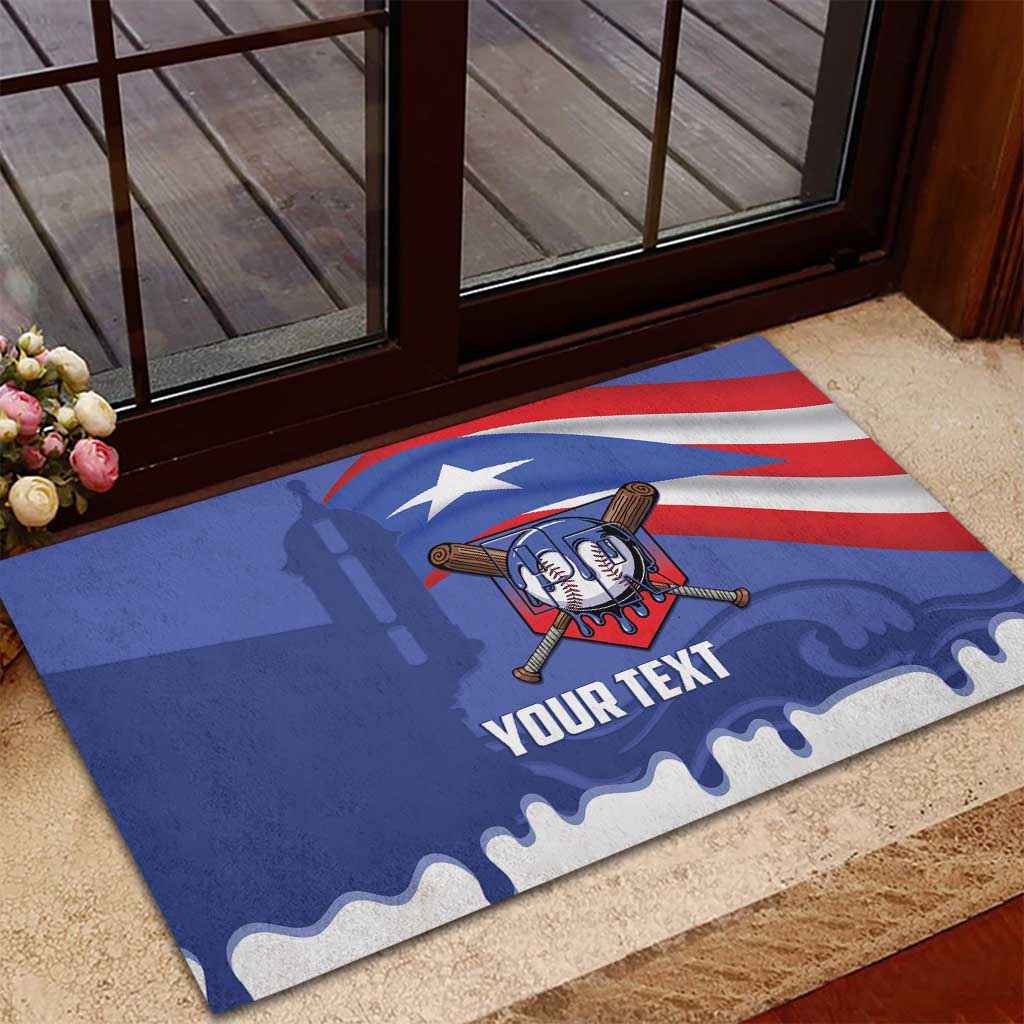 Puerto Rico 2026 Baseball Custom Rubber Doormat Go Puerto Rican El Morro Drip Style