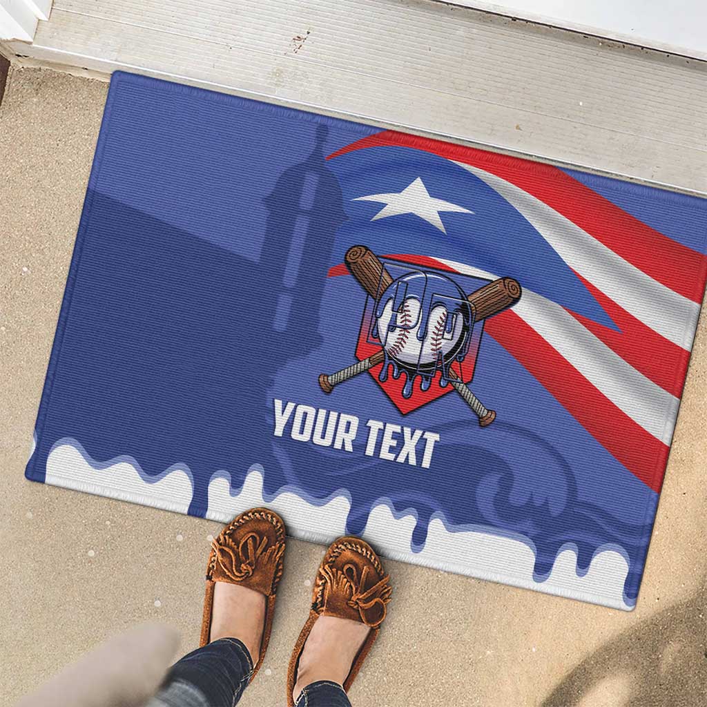 Puerto Rico 2026 Baseball Custom Rubber Doormat Go Puerto Rican El Morro Drip Style