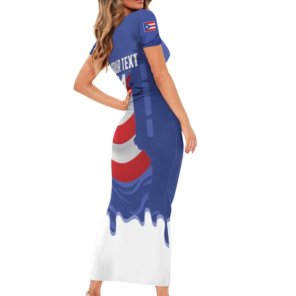 Puerto Rico 2026 Baseball Custom Short Sleeve Bodycon Dress Go Puerto Rican El Morro Drip Style
