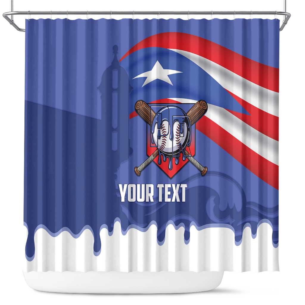Puerto Rico 2026 Baseball Custom Shower Curtain Go Puerto Rican El Morro Drip Style
