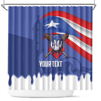 Puerto Rico 2026 Baseball Custom Shower Curtain Go Puerto Rican El Morro Drip Style