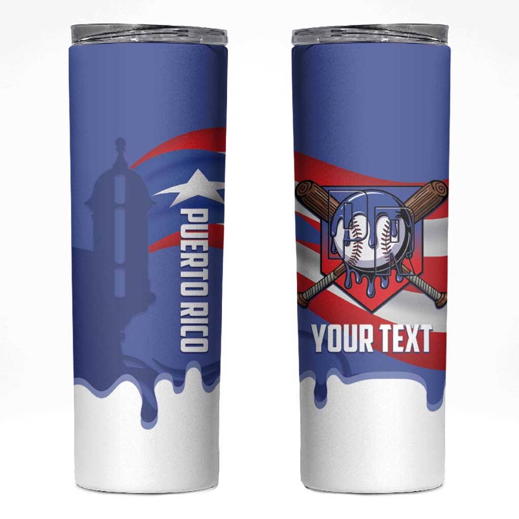 Puerto Rico 2026 Baseball Custom Skinny Tumbler Go Puerto Rican El Morro Drip Style