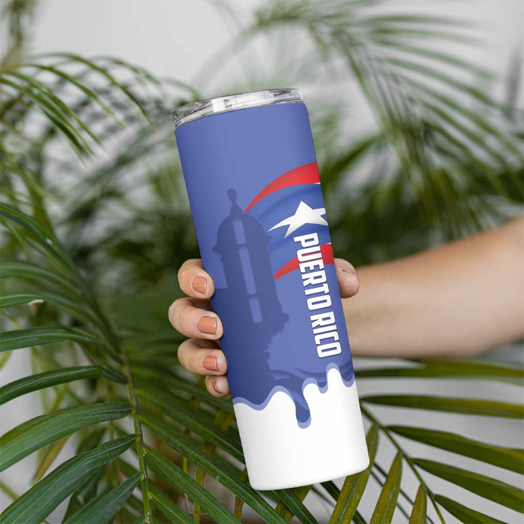 Puerto Rico 2026 Baseball Custom Skinny Tumbler Go Puerto Rican El Morro Drip Style